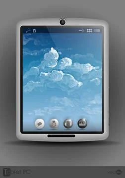 Tablet Computer, Mobile Phone Tablet Computer, Mobile Phone. Vector Illust... Stock Photos