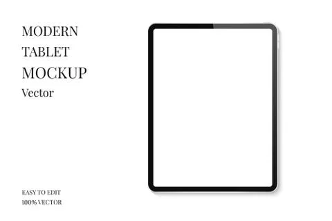 Tablet Computer Mockup Stock Illustration
