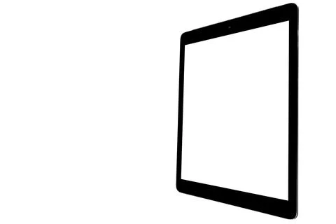 Tablet computer PC with blank screen mock up isolated on white background. .. Stock Photos