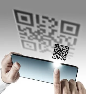 Tablet computer with qr code scan Stock-Illustration