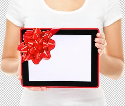 Tablet computer screen gift Foto stock