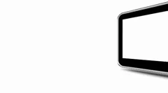 Tablet computer screens playing videos with animated glowing balls Stock After Effects