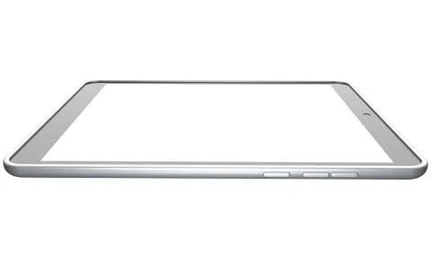 Tablet computer from the side. 3d rendering 스톡 일러스트