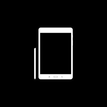 Tablet Computer Silhouette Illustrazione stock