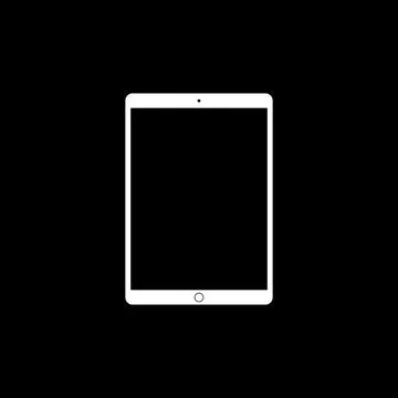 Tablet Computer Silhouette 스톡 일러스트