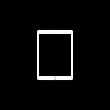 Tablet Computer Silhouette Illustrazione stock