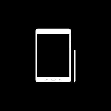 Tablet Computer Silhouette Illustrazione stock
