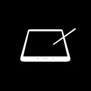Tablet Computer Silhouette 스톡 일러스트