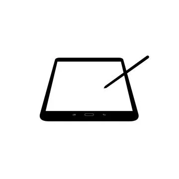 Tablet Computer Silhouette 스톡 일러스트