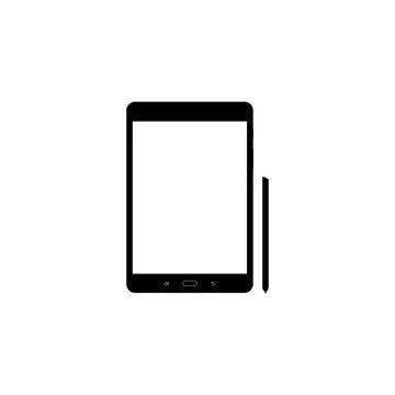 Tablet Computer Silhouette Illustrazione stock