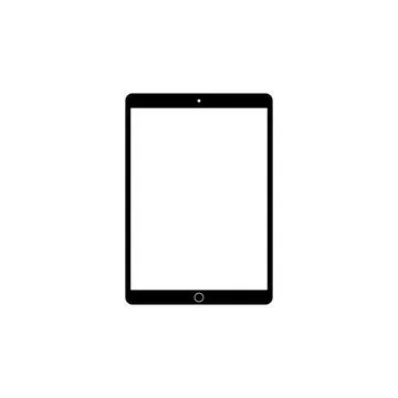 Tablet Computer Silhouette Illustrazione stock