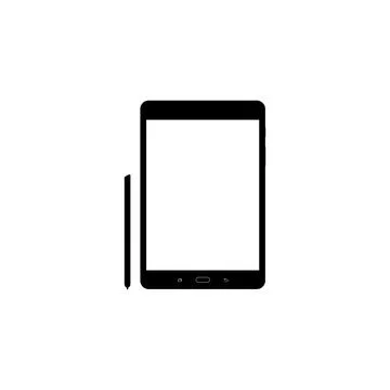 Tablet Computer Silhouette Illustrazione stock
