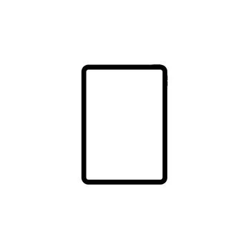 Tablet Computer Silhouette 스톡 일러스트