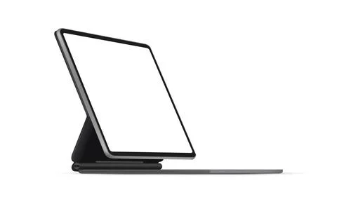 Tablet Computer on Stand Case, Isolated on White Background Stock Illustration
