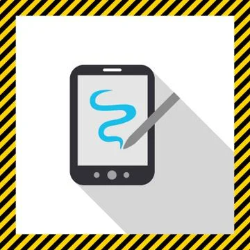 Tablet computer with stylus Stock-Illustration