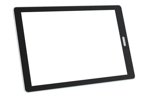 Tablet computer, tablet pc with blank screen, 3D rendering Stock Illustration