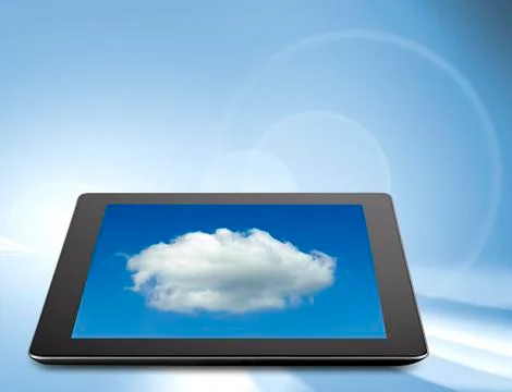 Tablet computer (tablet pc) . Modern portable touch pad device Stock Photos