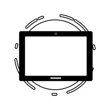 Tablet computer tech Illustrazione stock