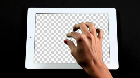 Tablet Computer Touch Screen Finger Gestures Full Keyed Stock Footage 41994734