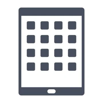 Tablet Computer Vector Icon Stock Illustration