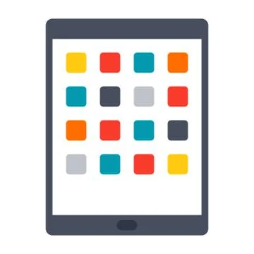 Tablet Computer Vector Icon Stock Illustration