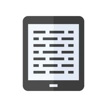 Tablet computer vector illustration, flat style icon Illustrazione stock
