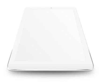 Tablet computer with white blank screen. Stock Illustration