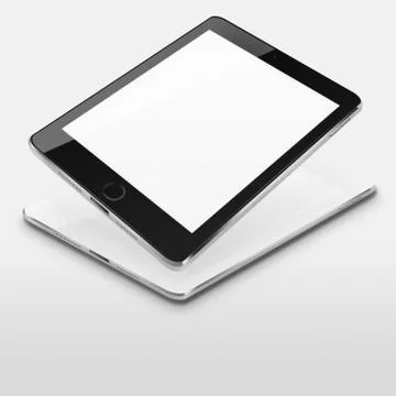 Tablet computers with blank screens. Stock Illustration