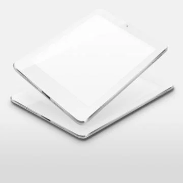 Tablet computers with blank screens. Stock Illustration