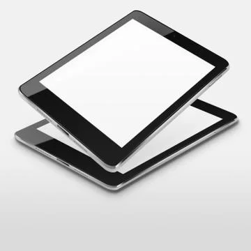 Tablet computers with blank screens. Stock Illustration