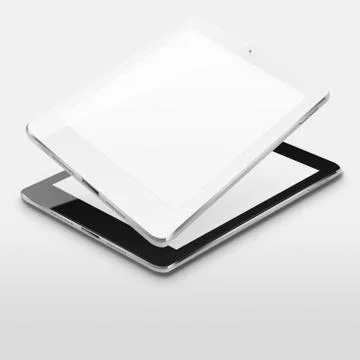 Tablet computers with blank screens. Stock Illustration