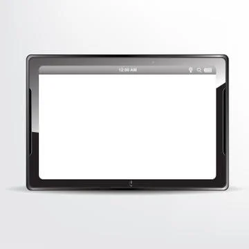 Tablet concept with blank screen Stock Illustration