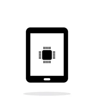 Tablet CPU simple icon on white background Stockillustratie