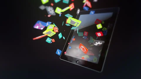 Tablet Dark Stock Footage 23458811