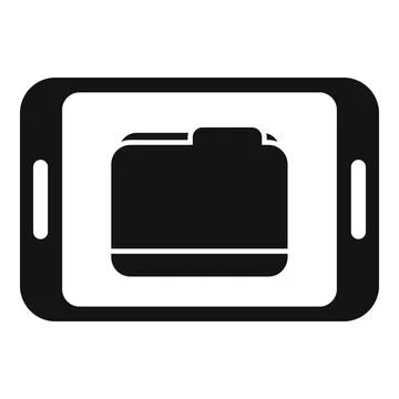 Tablet database icon simple vector. Platform system Illustrazione stock