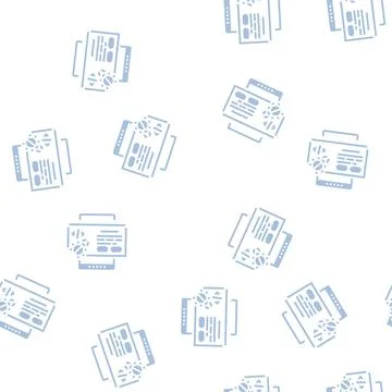 Tablet debug glyph seamless pattern Stock Illustration