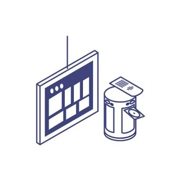 Tablet device with data disk technology Illustrazione stock