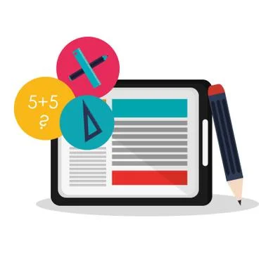 Tablet device icon Illustrazione stock