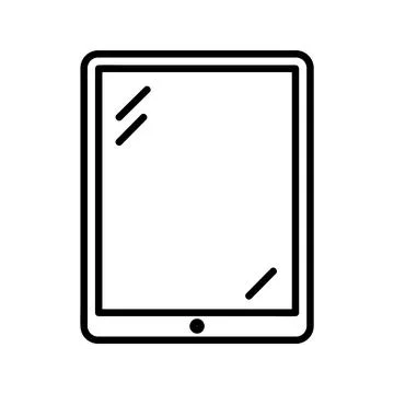 Tablet device icon. Isolated on white background. Simple flat vector. Eps10 s Stock Illustration
