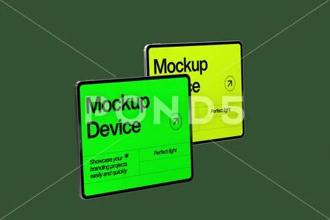 Tablet Device Mockup Template PSD Template