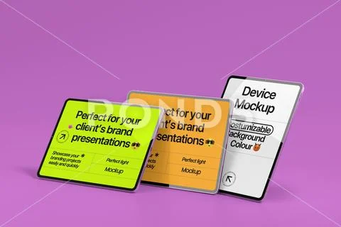 Tablet Device Presentation Mockup Template PSD