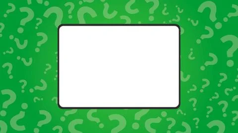 Tablet Device Surrounded by Question Marks Stock Illustration