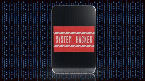 The tablet  on digital background for system hacked for technology concept 3d Stock Photos