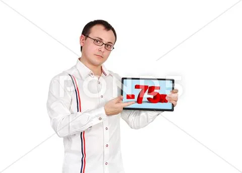Tablet with disc Stock Illustration