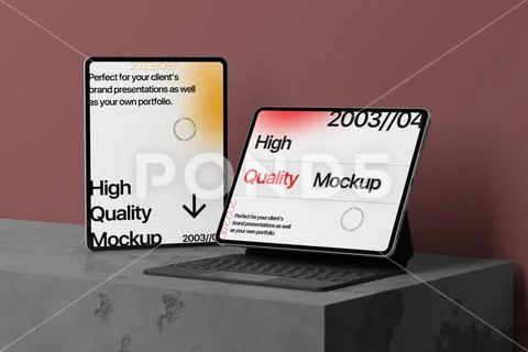 Tablet Display Mockup Template PSD Template