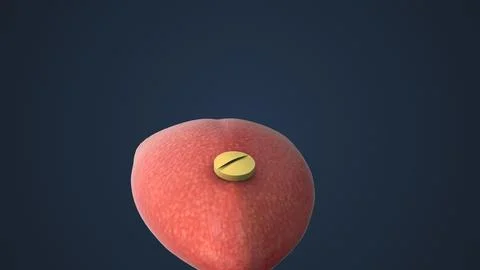 Tablet Dissolving Slowly on the Tongue Illustration