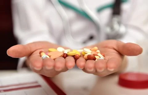 Tablet in doctor hand Foto stock