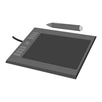 Tablet for drawing cartoon icon Stock Illustration