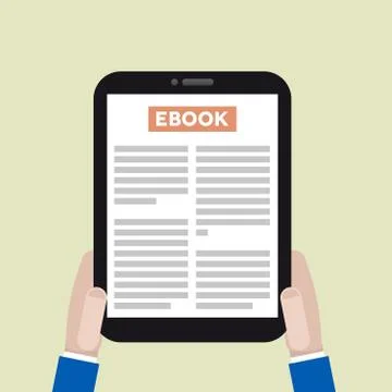 Tablet ebook Stock Illustration