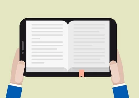 Tablet ebook Stock Illustration